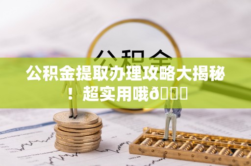 清原公积金提取办理攻略大揭秘！超实用哦😉