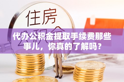 清原代办公积金提取手续费那些事儿，你真的了解吗？