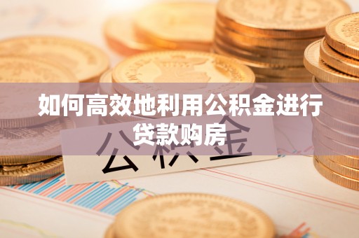 清原如何高效地利用公积金进行贷款购房